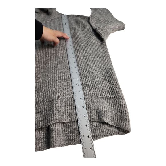 Divided H&M Turtleneck Sweater Women XS Gray Pullover Oversized Boxy Fit Cozy - Picture 4 of 6